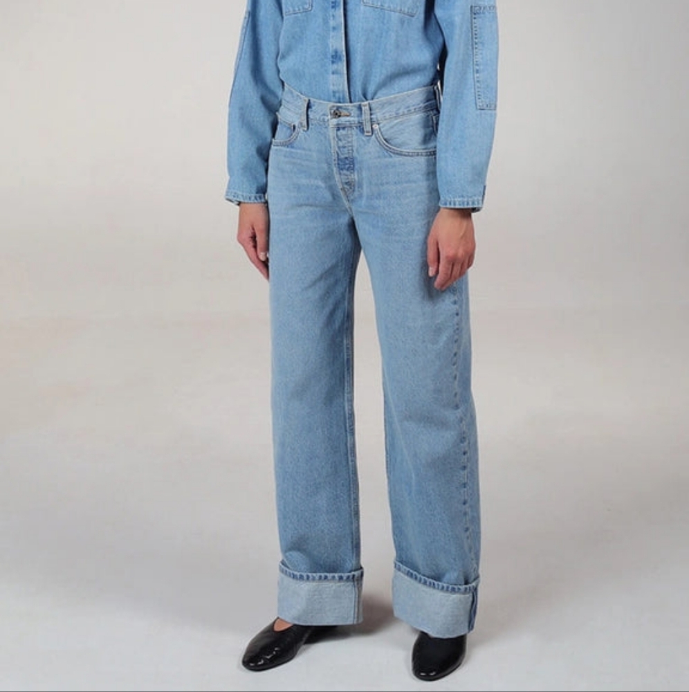 NWT Etica Stanton High Rise Relaxed Cuff in Atwood Size 26 Organic Cotton